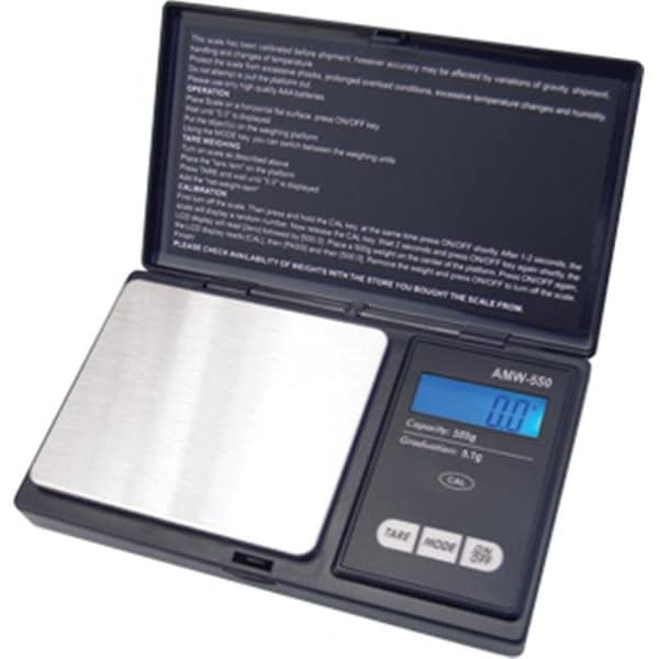 American Weigh Scales AWS-600-BLK Pocket Digital Personal Nutrition Scale - Black AWS-600-BLK - main